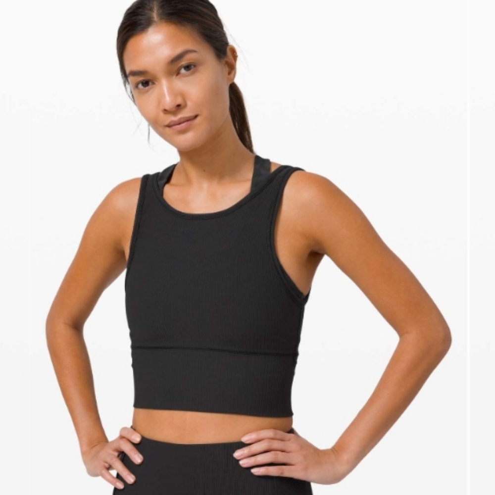 Lululemon Ribbed Power Pivot Tank Crop Reversible